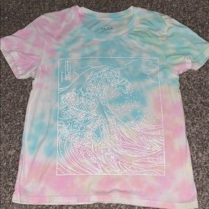 tie dye great wave top pacsun